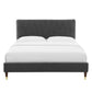 Modway Phillipa Performance Velvet Twin Platform Bed - MOD-6899 | Beds | Modishstore - 7