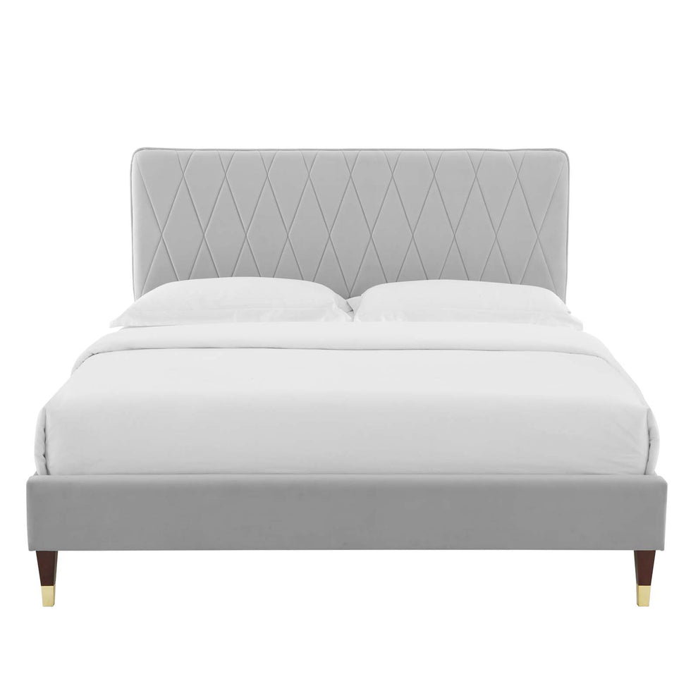 Modway Phillipa Performance Velvet Twin Platform Bed - MOD-6899 | Beds | Modishstore - 21