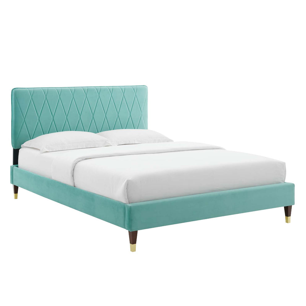 Modway Phillipa Performance Velvet Twin Platform Bed - MOD-6899 | Beds | Modishstore - 23