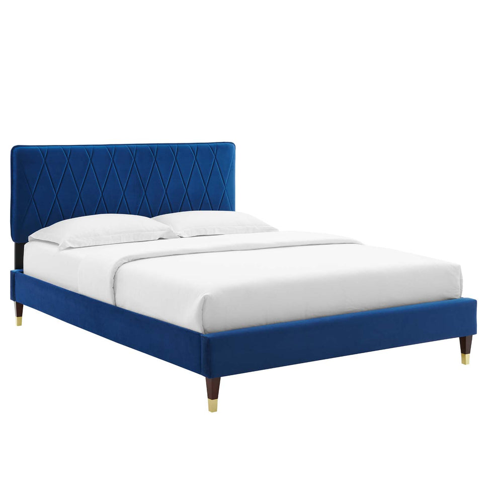 Modway Phillipa Performance Velvet Twin Platform Bed - MOD-6899 | Beds | Modishstore - 30