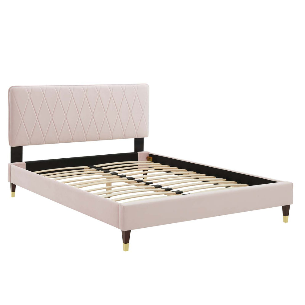Modway Phillipa Performance Velvet Twin Platform Bed - MOD-6899 | Beds | Modishstore - 38