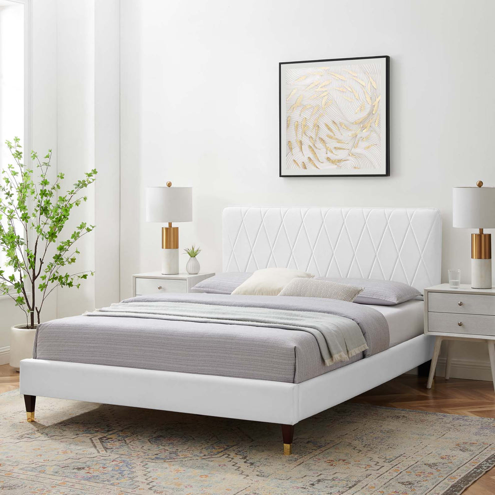 Modway Phillipa Performance Velvet Twin Platform Bed - MOD-6899 | Beds | Modishstore - 64