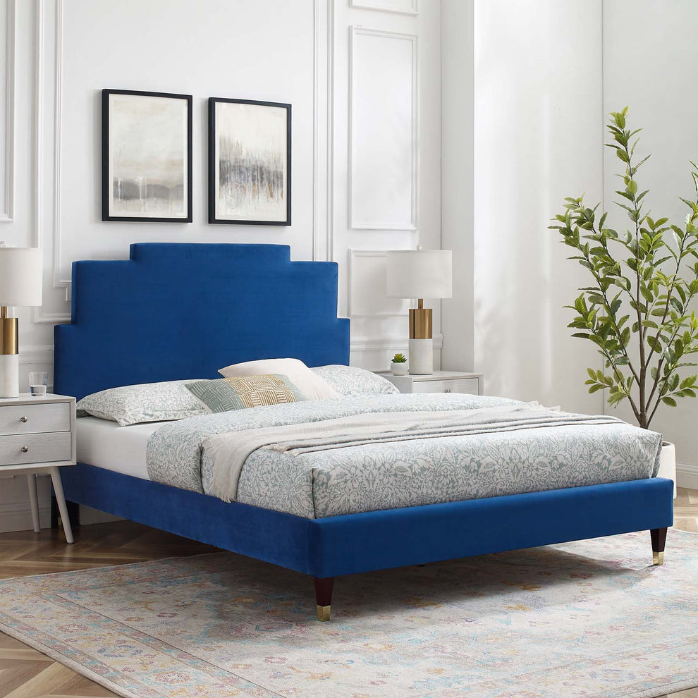 Modway Lindsey Performance Velvet Full Platform Bed - MOD-6902 | Beds | Modishstore - 58