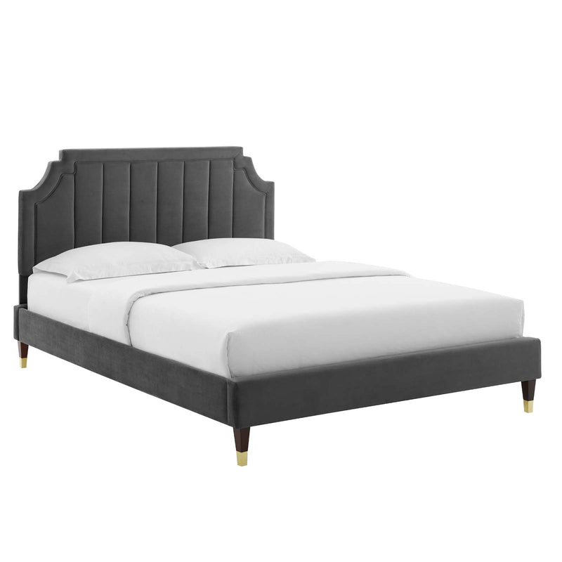 Modway Sienna Performance Velvet Twin Platform Bed | Beds | Modishstore-2