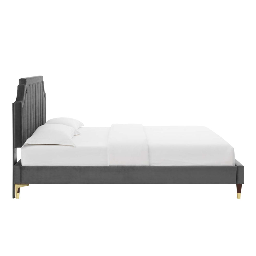 Modway Sienna Performance Velvet Twin Platform Bed - MOD-6907 | Beds | Modishstore - 5