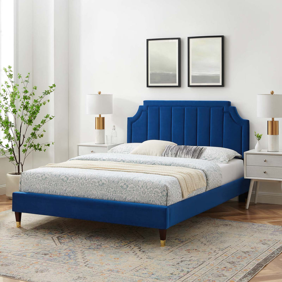 Modway Sienna Performance Velvet Twin Platform Bed - MOD-6907 | Beds | Modishstore - 64