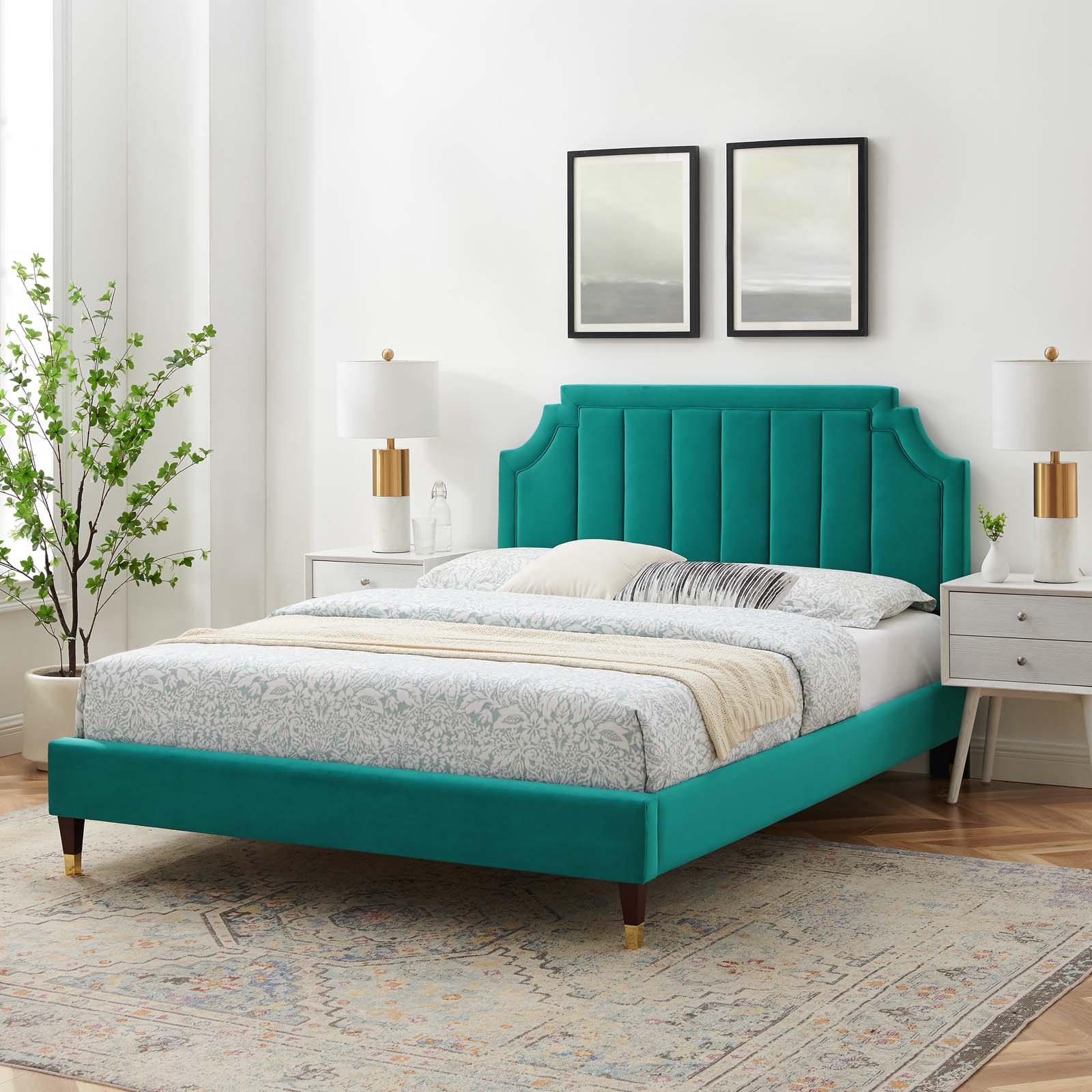 Modway Sienna Performance Velvet Twin Platform Bed - MOD-6907 | Beds | Modishstore - 62