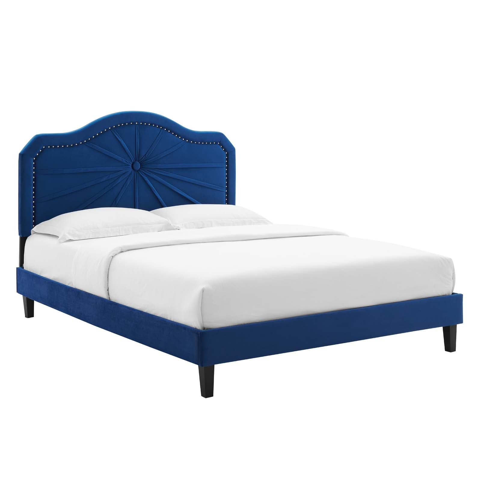 Modway Portia Performance Velvet Full Platform Bed | Beds | Modishstore-30