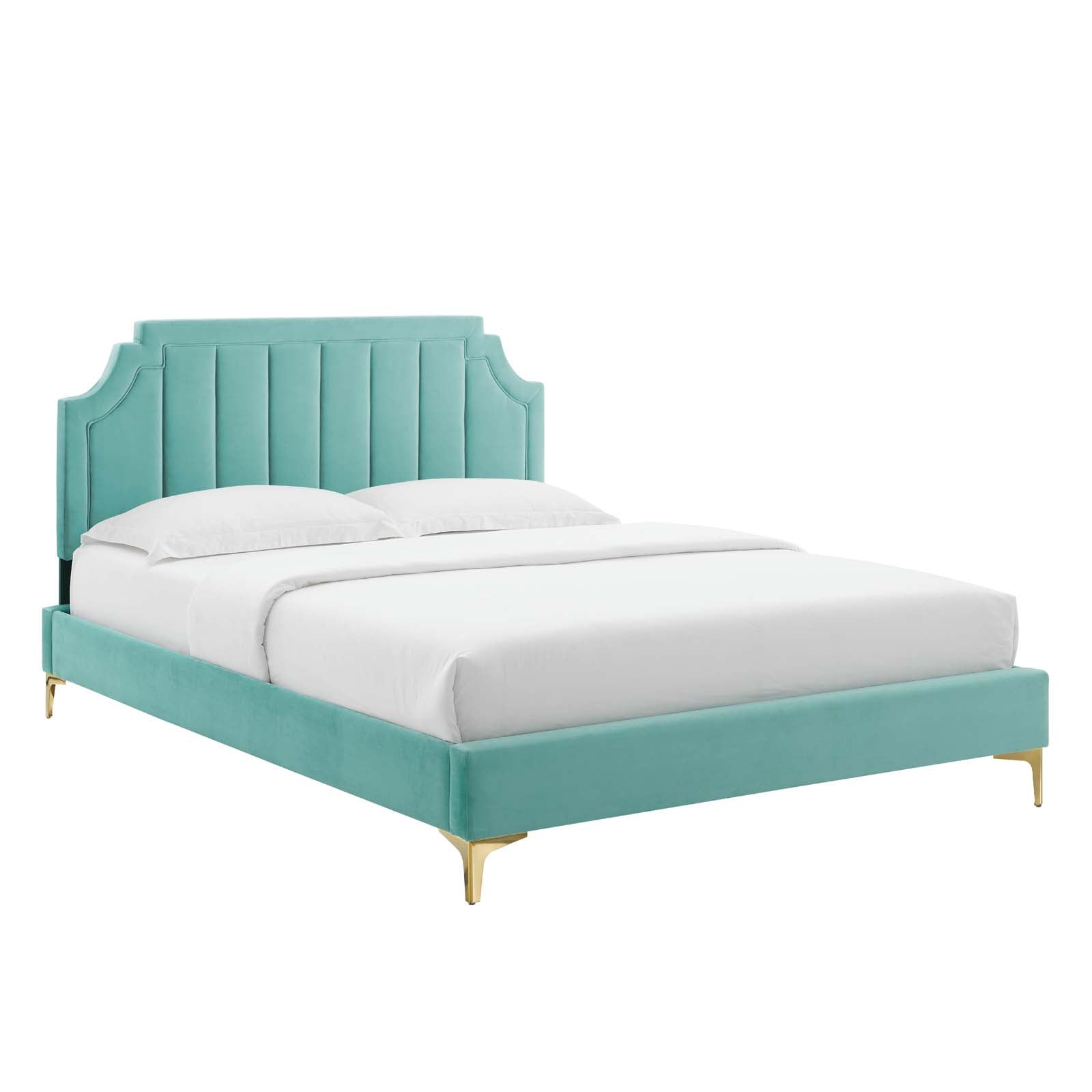 Modway Sienna Performance Velvet Full Platform Bed | Beds | Modishstore-26