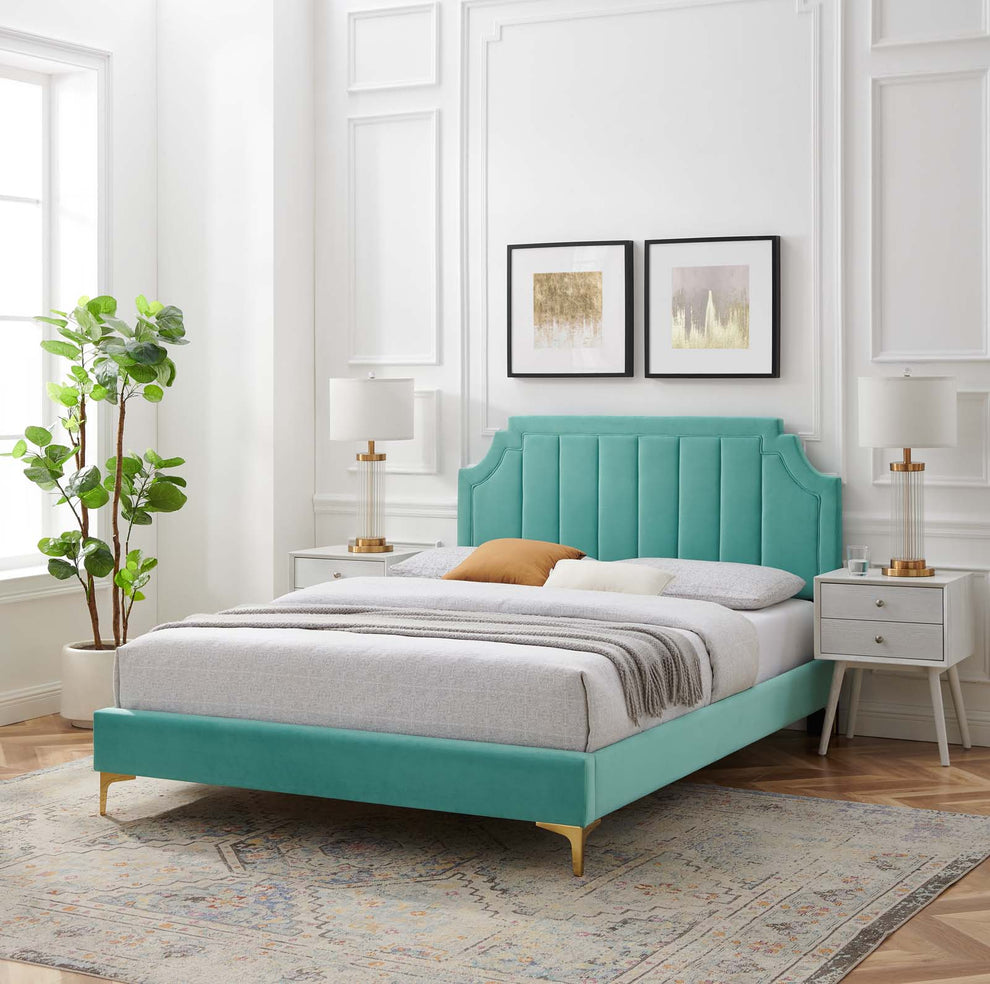 Modway Sienna Performance Velvet Full Platform Bed - MOD-6912 | Beds | Modishstore - 24