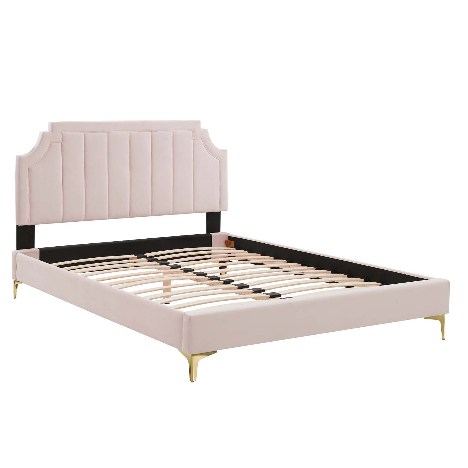 Modway Sienna Performance Velvet Full Platform Bed | Beds | Modishstore-43