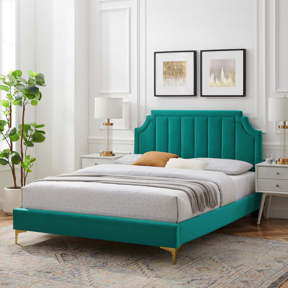 Modway Sienna Performance Velvet Full Platform Bed - MOD-6912 | Beds | Modishstore - 45