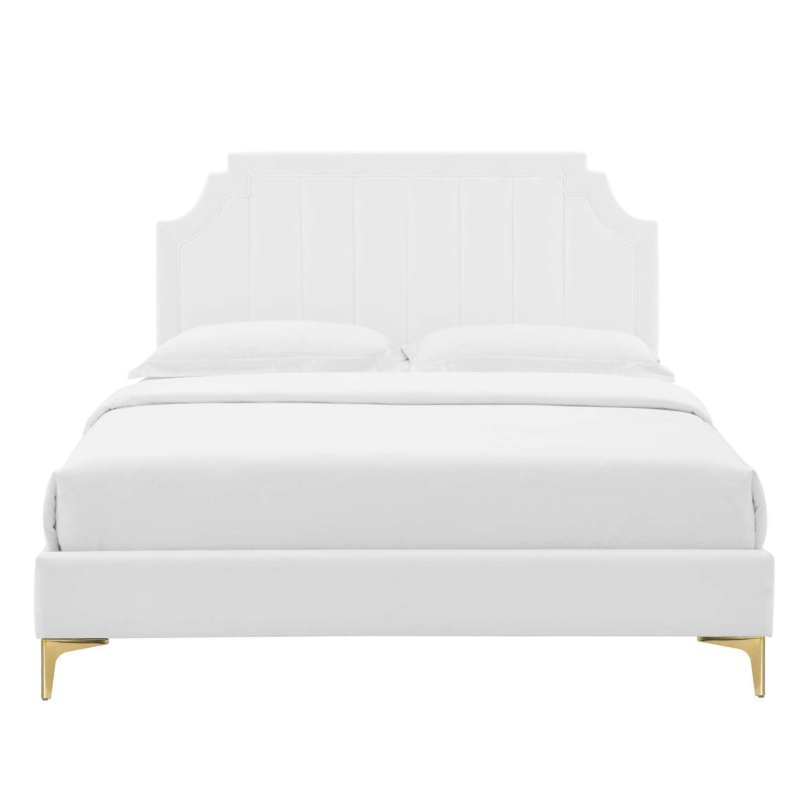 Modway Sienna Performance Velvet Full Platform Bed | Beds | Modishstore-62