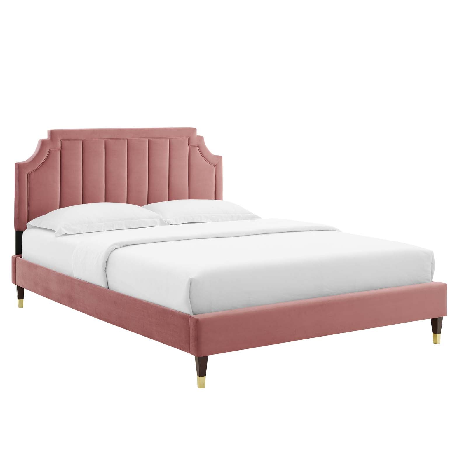 Modway Sienna Performance Velvet Full Platform Bed | Beds | Modishstore-9