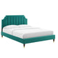 Modway Sienna Performance Velvet Full Platform Bed | Beds | Modishstore-44
