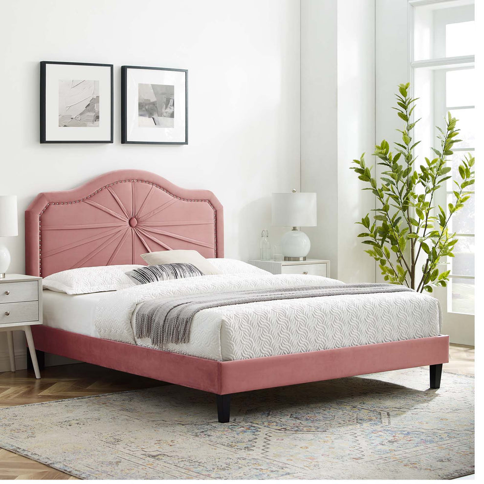 Modway Portia Performance Velvet King Platform Bed - MOD-6917 | Beds | Modishstore - 59
