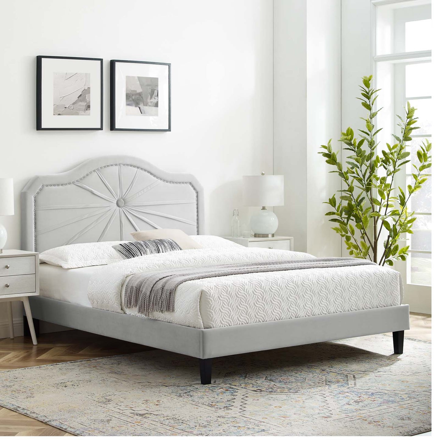 Modway Portia Performance Velvet King Platform Bed - MOD-6917 | Beds | Modishstore - 63