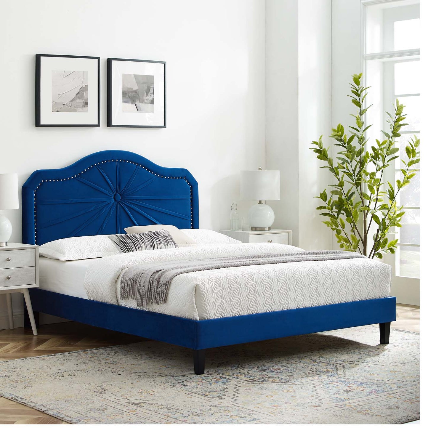 Modway Portia Performance Velvet King Platform Bed - MOD-6917 | Beds | Modishstore - 58