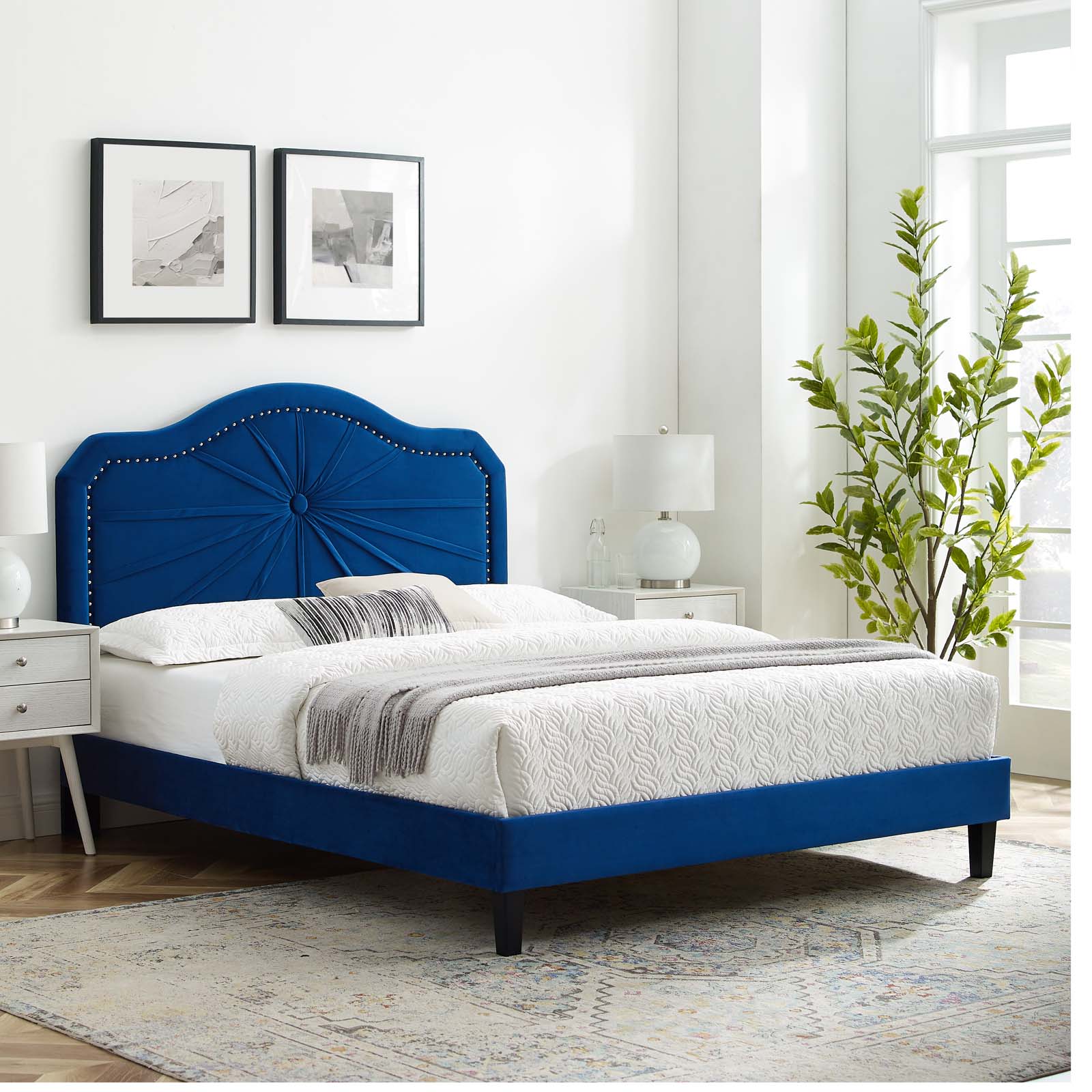 Modway Portia Performance Velvet King Platform Bed - MOD-6917 | Beds | Modishstore - 58