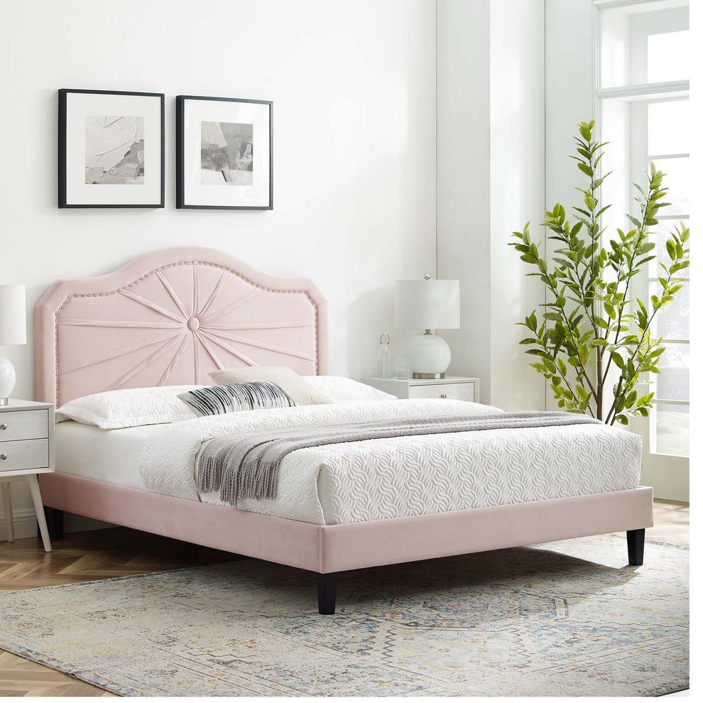Modway Portia Performance Velvet King Platform Bed - MOD-6917 | Beds | Modishstore - 62