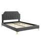 Modway Sienna Performance Velvet King Platform Bed | Beds | Modishstore-3