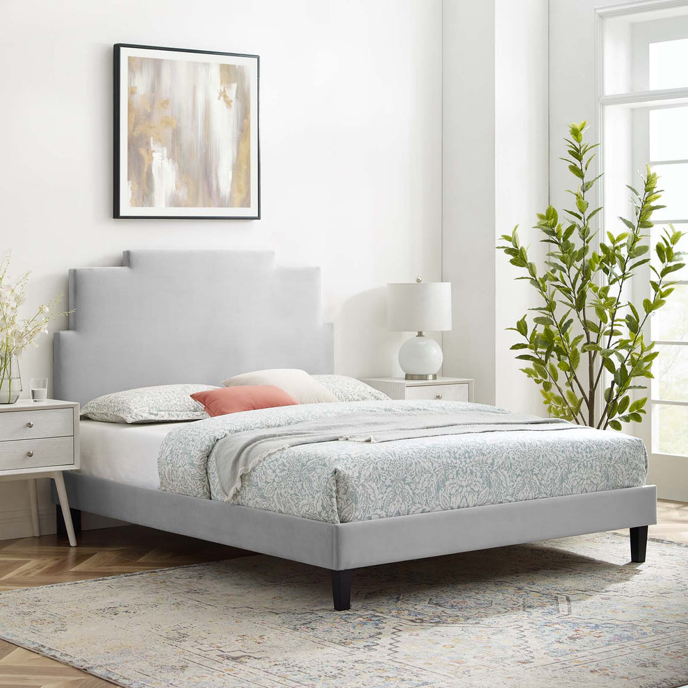 Modway Lindsey Performance Velvet Full Platform Bed - MOD-6921 | Beds | Modishstore - 7