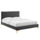 Modway Phillipa Performance Velvet Full Platform Bed - MOD-6922 | Beds | Modishstore - 2