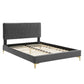 Modway Phillipa Performance Velvet Full Platform Bed | Beds | Modishstore-3