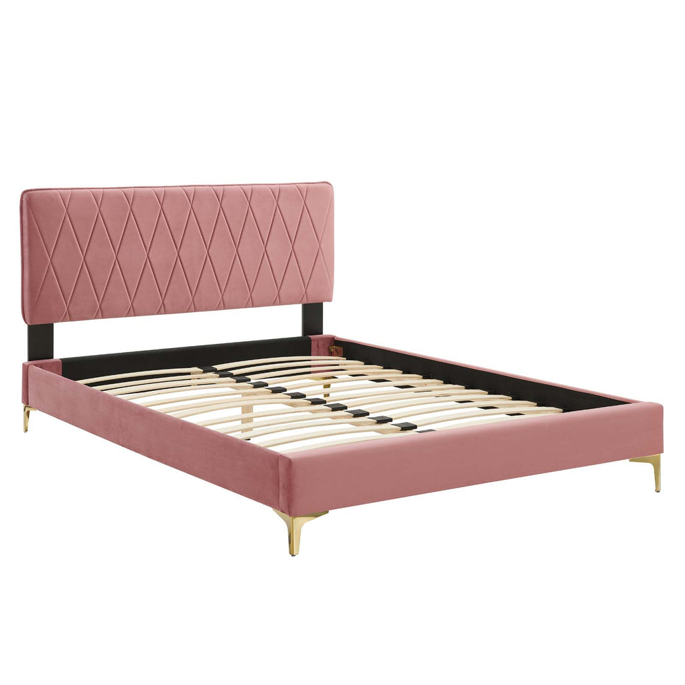 Modway Phillipa Performance Velvet Full Platform Bed - MOD-6922 | Beds | Modishstore - 11