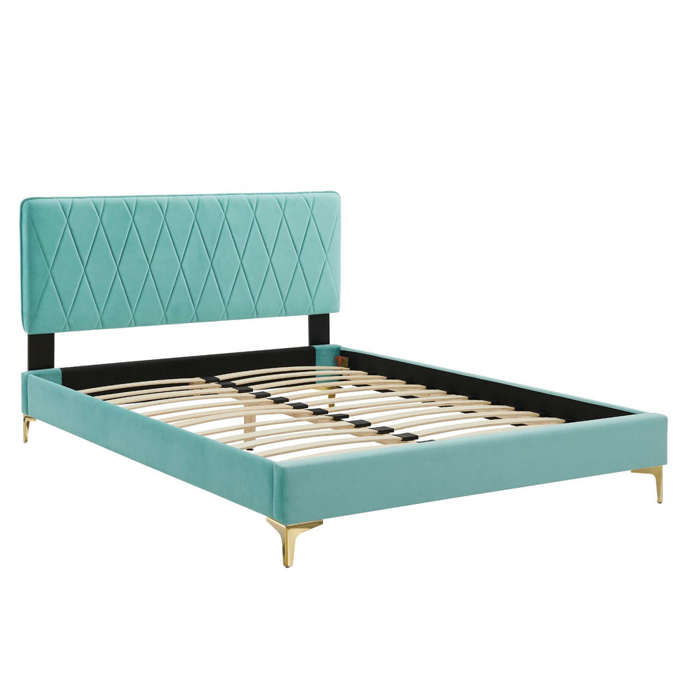 Modway Phillipa Performance Velvet Full Platform Bed - MOD-6922 | Beds | Modishstore - 26