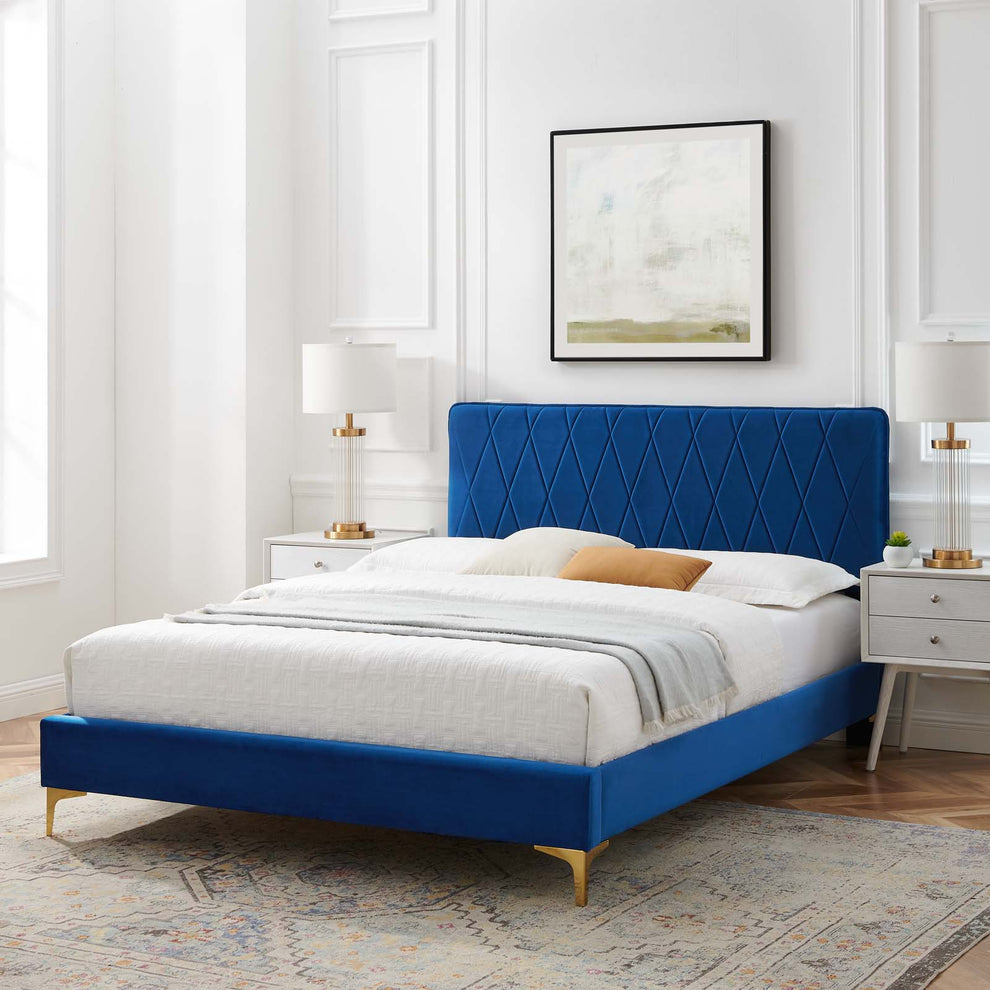 Modway Phillipa Performance Velvet Full Platform Bed - MOD-6922 | Beds | Modishstore - 30