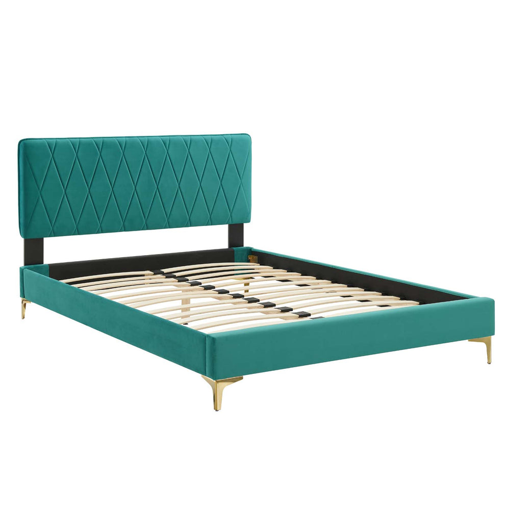 Modway Phillipa Performance Velvet Full Platform Bed - MOD-6922 | Beds | Modishstore - 50