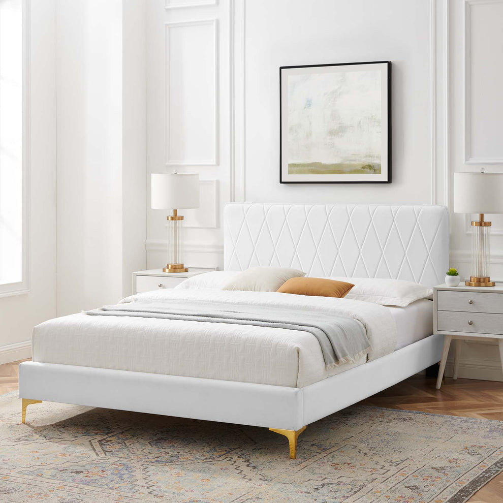 Modway Phillipa Performance Velvet Full Platform Bed - MOD-6922 | Beds | Modishstore - 54