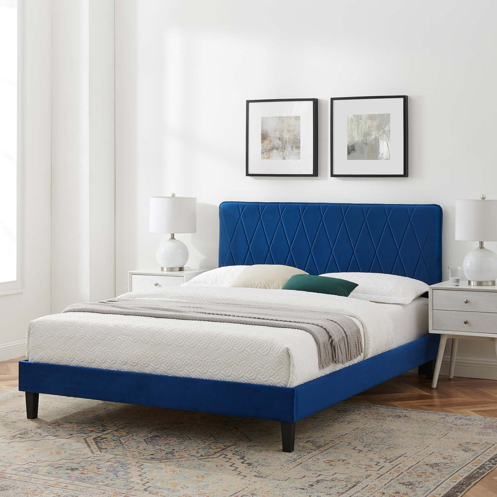 Modway Phillipa Performance Velvet Full Platform Bed - MOD-6924 | Beds | Modishstore - 28