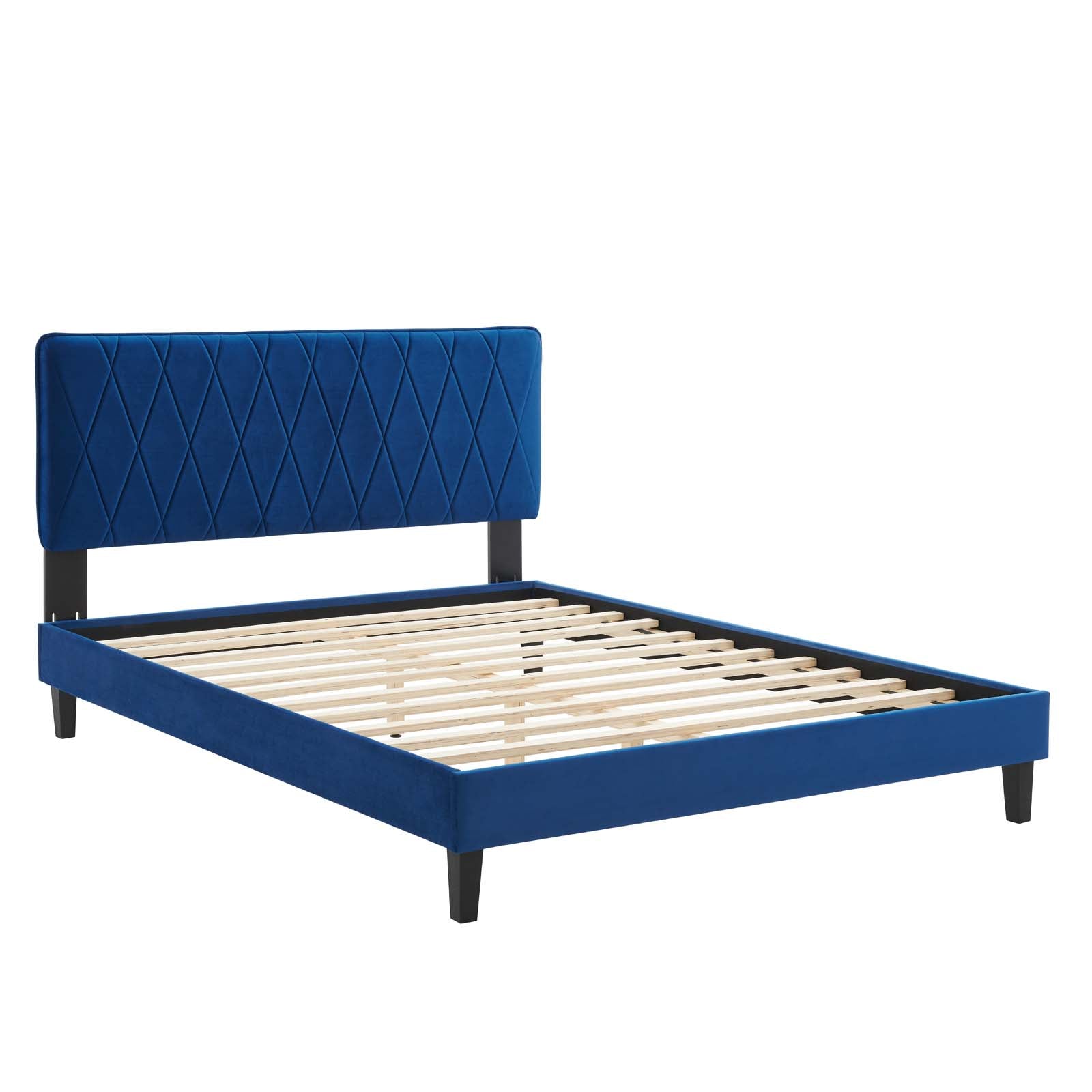 Modway Phillipa Performance Velvet Full Platform Bed | Beds | Modishstore-31