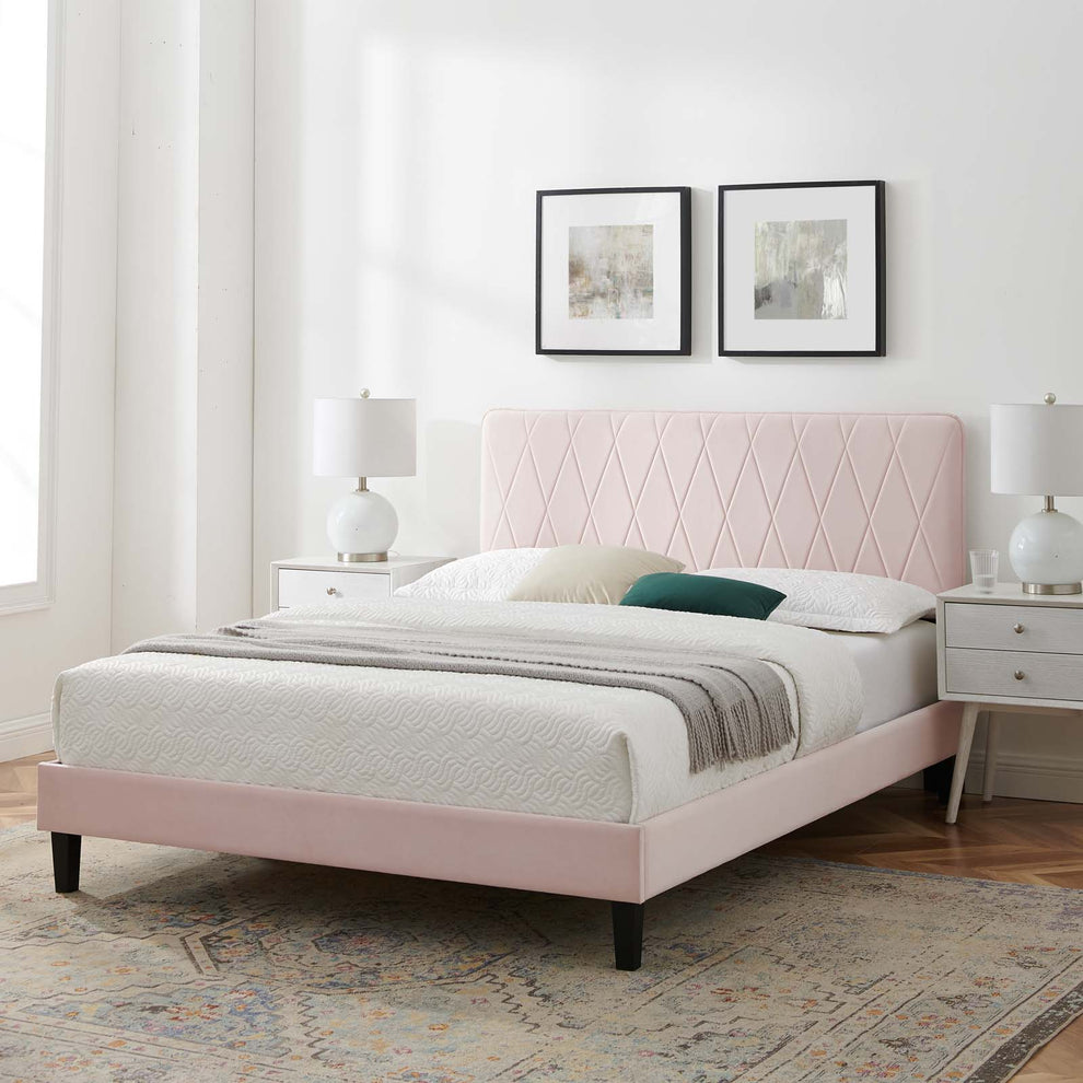 Modway Phillipa Performance Velvet Full Platform Bed - MOD-6924 | Beds | Modishstore - 36