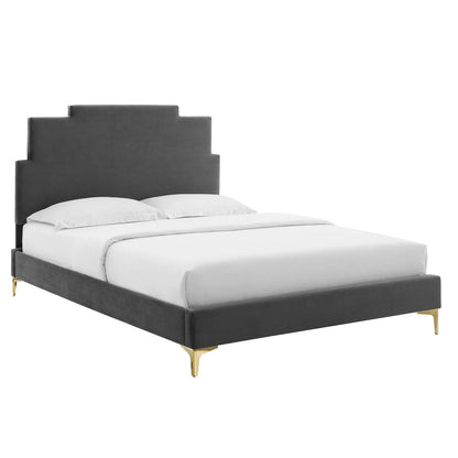 Modway Lindsey Performance Velvet King Platform Bed - MOD-6925 | Beds | Modishstore - 2