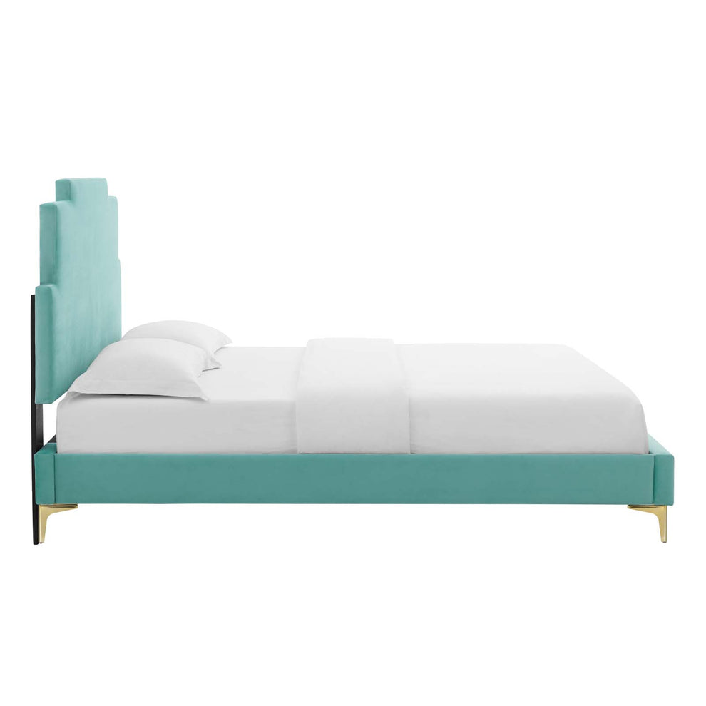 Modway Lindsey Performance Velvet King Platform Bed - MOD-6925 | Beds | Modishstore - 30
