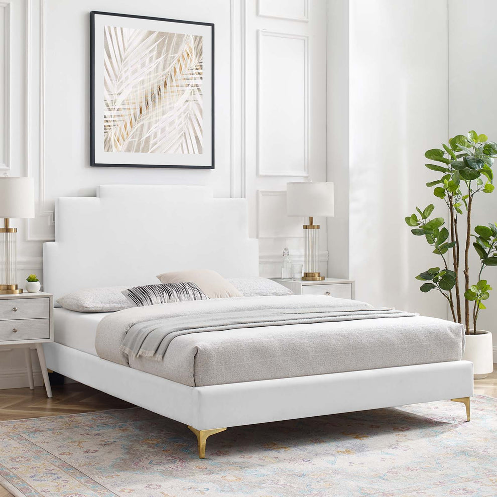 Modway Lindsey Performance Velvet King Platform Bed - MOD-6925 | Beds | Modishstore - 51