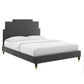 Lindsey Performance Velvet King Platform Bed By Modway - MOD-6926 | Beds | Modishstore - 8