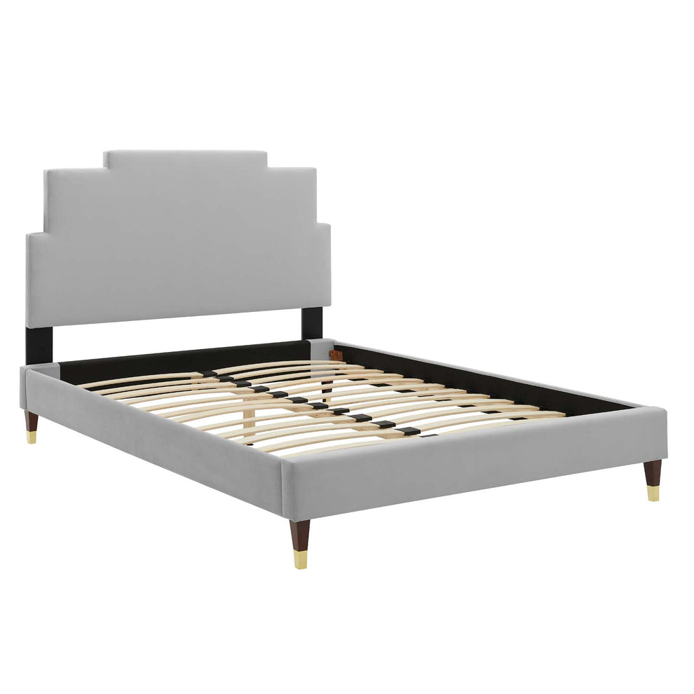 Lindsey Performance Velvet King Platform Bed By Modway - MOD-6926 | Beds | Modishstore - 30