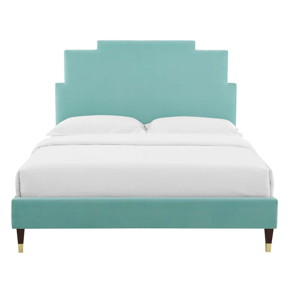 Lindsey Performance Velvet King Platform Bed By Modway - MOD-6926 | Beds | Modishstore - 45