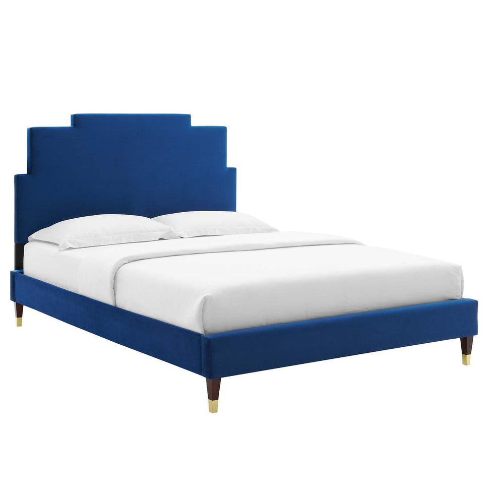 Lindsey Performance Velvet King Platform Bed By Modway - MOD-6926 | Beds | Modishstore - 51