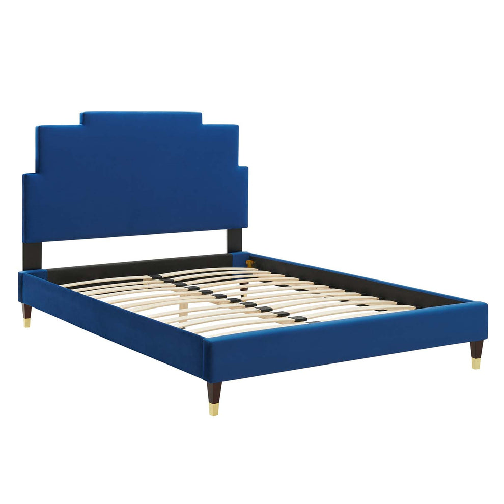 Lindsey Performance Velvet King Platform Bed By Modway - MOD-6926 | Beds | Modishstore - 52