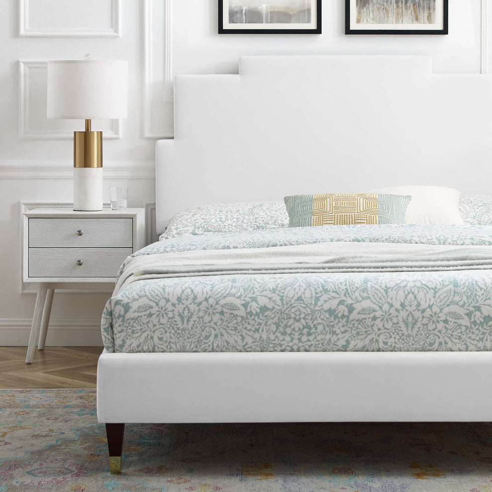 Lindsey Performance Velvet King Platform Bed By Modway - MOD-6926 | Beds | Modishstore - 70
