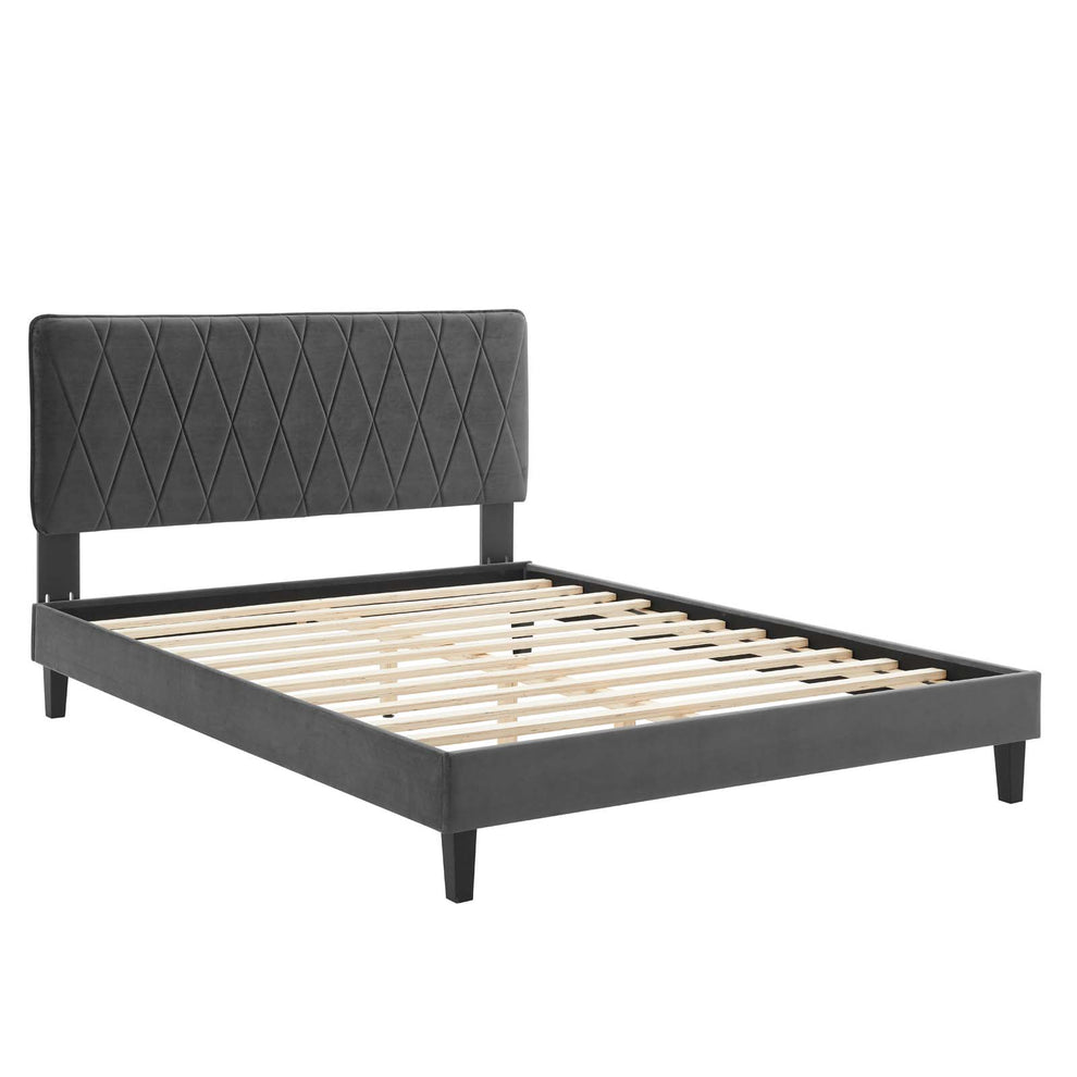 Modway Phillipa Performance Velvet King Platform Bed - MOD-6930 | Beds | Modishstore - 3