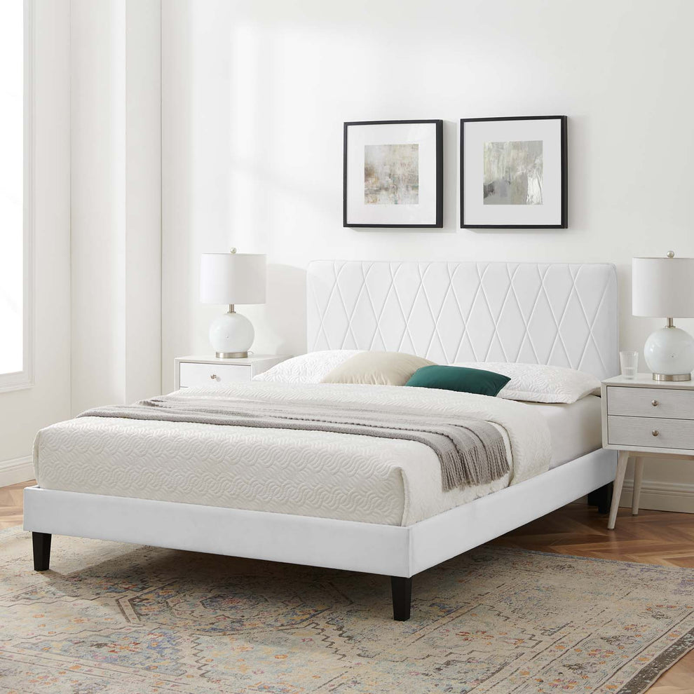 Modway Phillipa Performance Velvet King Platform Bed - MOD-6930 | Beds | Modishstore - 57