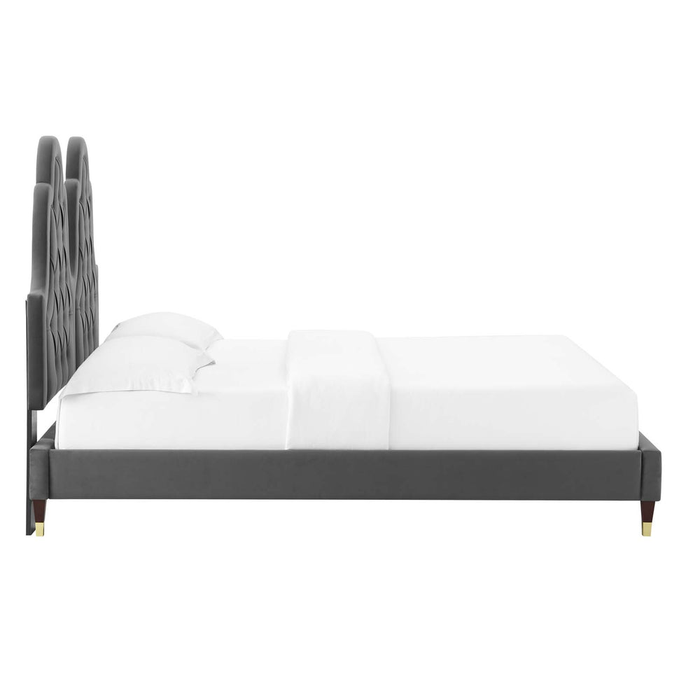 Modway Alexandria Tufted Performance Velvet Twin Platform Bed - MOD-6932 | Beds | Modishstore - 6