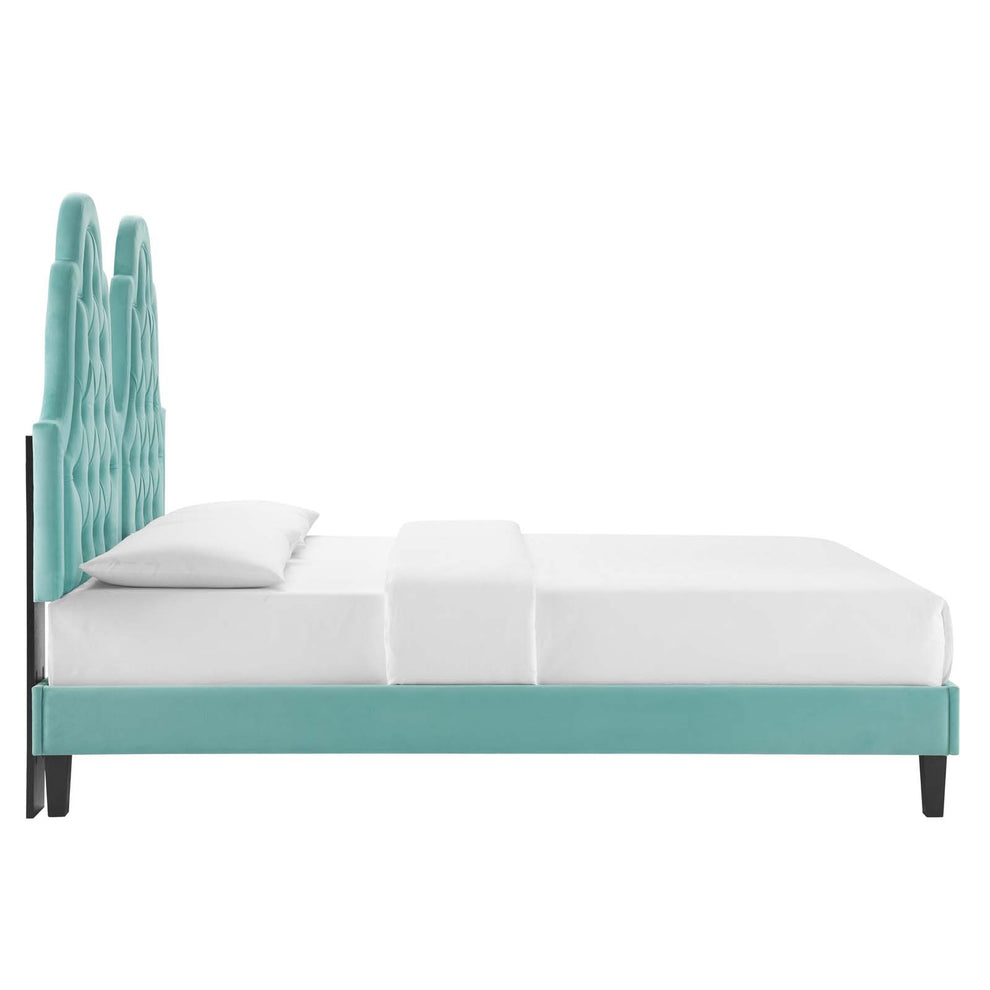 Modway Alexandria Tufted Performance Velvet Twin Platform Bed - MOD-6933 | Beds | Modishstore - 31