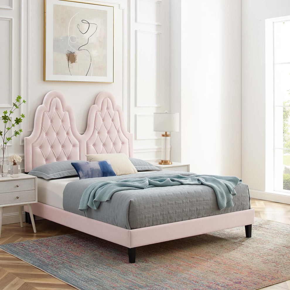Modway Alexandria Tufted Performance Velvet Twin Platform Bed - MOD-6933 | Beds | Modishstore - 41